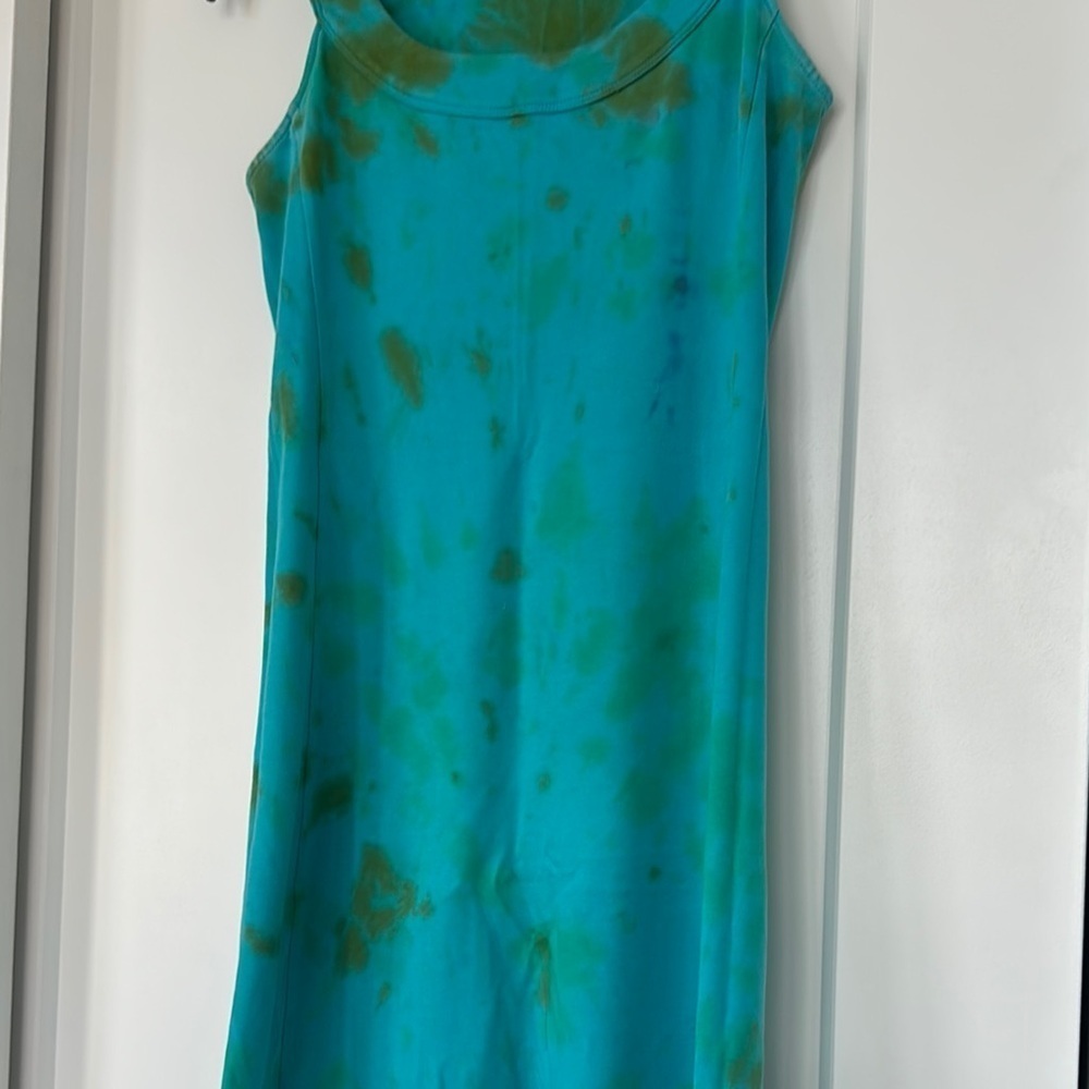 NY &Co Blue Tie-Dye Sleeveless Dress xs - Picture 3 of 5